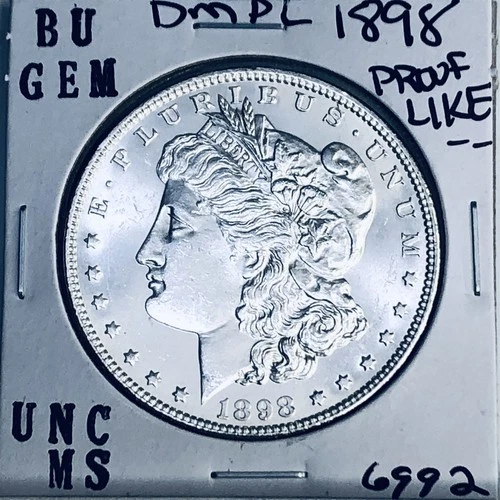 1898 BU GEM MORGAN SILVER DOLLAR UNC MS+++ U.S. MINT RARE COIN 6992