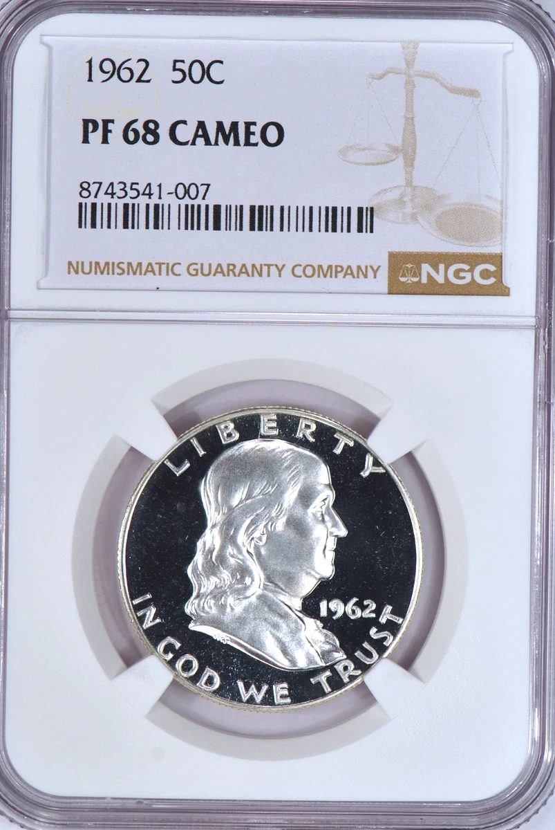 (プルーフ PR67)アメリカ合衆国　フランクリン　ハーフダラー銀貨　1962 Proof PR 67 Graded 1962 Franklin Half Dollars (1948-1963) for sale