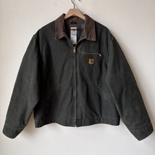 Carhartt J97 MOS Detroit Jacket Blanket Lined Moss Green Brown 2XL Work Grail