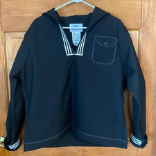 Vintage US Navy Sailor Jumper Dress Mens 48R Blue Cracker Jack Uniform Shirt