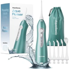 AquaSonic Water Flosser - Cordless Rechargeable Water Flossers for Teeth Clea...