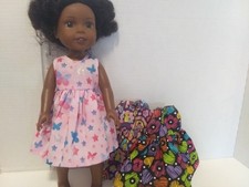 14' Doll Clothes made to fit Wellie Wisher Girl-Lot 0f 3--Dresses,-B15