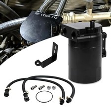 Oil Catch Can Compatible with 2014-2018 Chevy Silverado Improved Braided Hose