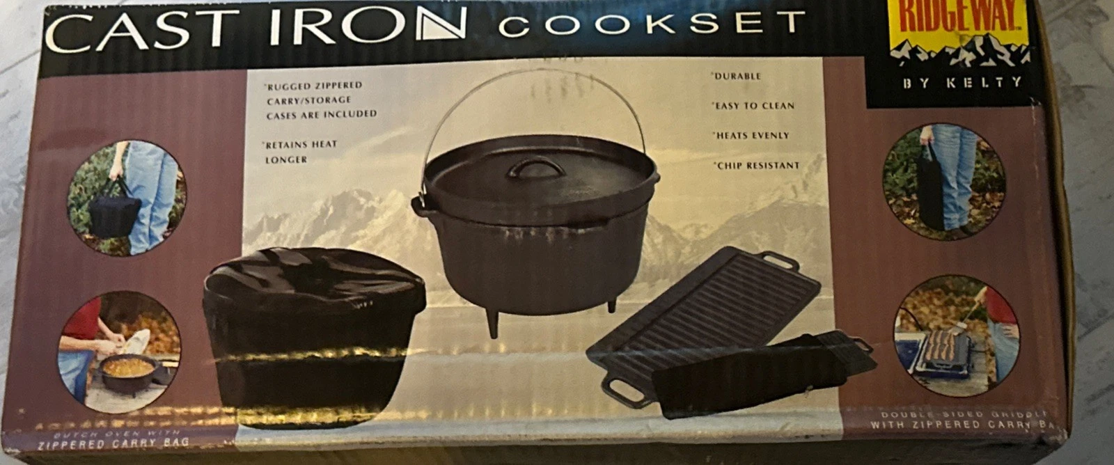 Ridgeway By Kelty Dutch Oven & Griddle With Case. New In Box!!!