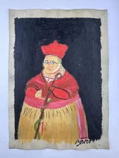 Fernando Botero COA Art Painting Original Drawing Vintage Paper Signed