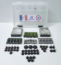Lot Of 60 WOTC Axis & Allies Models Tanks Infantry W Cards* - France