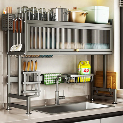 Hdrriozu over the Sink Dish Drainer Drying Rack 3 Tier over Sink Dish Rack for a