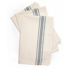 3 Pack Aunt Martha's Gray Striped Dish Towels 100 Cotton Kitchen Towels