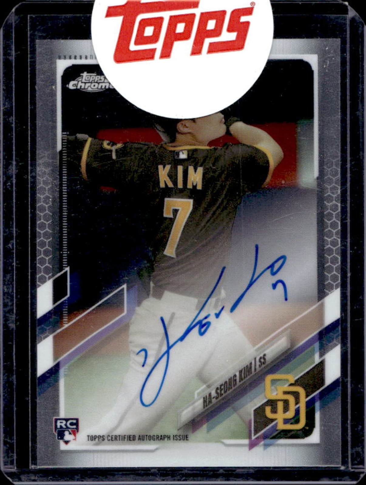 2021 Topps Chrome Ha-Seong Kim Rookie Auto RC Rookie #RA-HK Padres