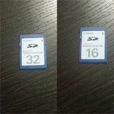 2 Canon SD Card Memory Genuine Original Camera Digital SDC-16M 16MB 32M Japan