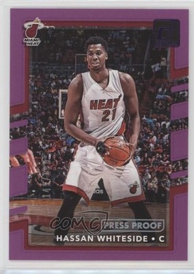 2017-18 Panini Donruss Press Proof Purple 141/199 Hassan Whiteside #80 0q0