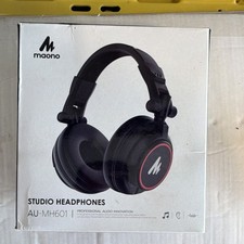 maono AU-MH601 Black Studio Headphones Over-Ear Wired Professional Audio Monitor