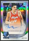 2025-26 Bowman Zach Edey Chrome Auto Refractor /499 #BCA-ZE Memphis Grizzlies LR