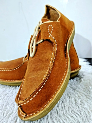 Timberland x Po-Zu Moc Toe Chukka Rust Suede Brown 47554 Men's Size 9 RARE