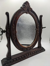 A Very Pretty Wood Effect Tilting Mirror. Lovely Condition. No Marks. See Pics
