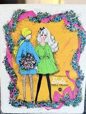 Vintage 1968 Mattel The World of Barbie Double Doll Trunk Case Original White