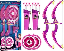 AZToys 881-24B6X2 Archery 2 Pack Combo Set - New Version, Upgrade to 6 Arrows