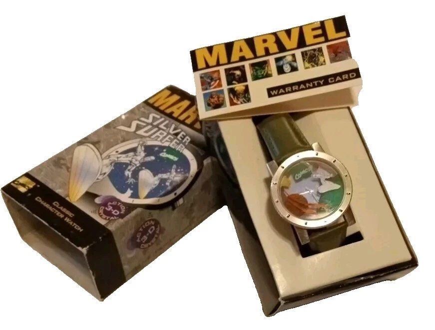 Marvel Silver Round Wristwatches