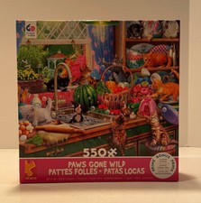 PAWS GONE WILD Kitchen Capers Ceaco Jigsaw Puzzle Cats 550pc NEW