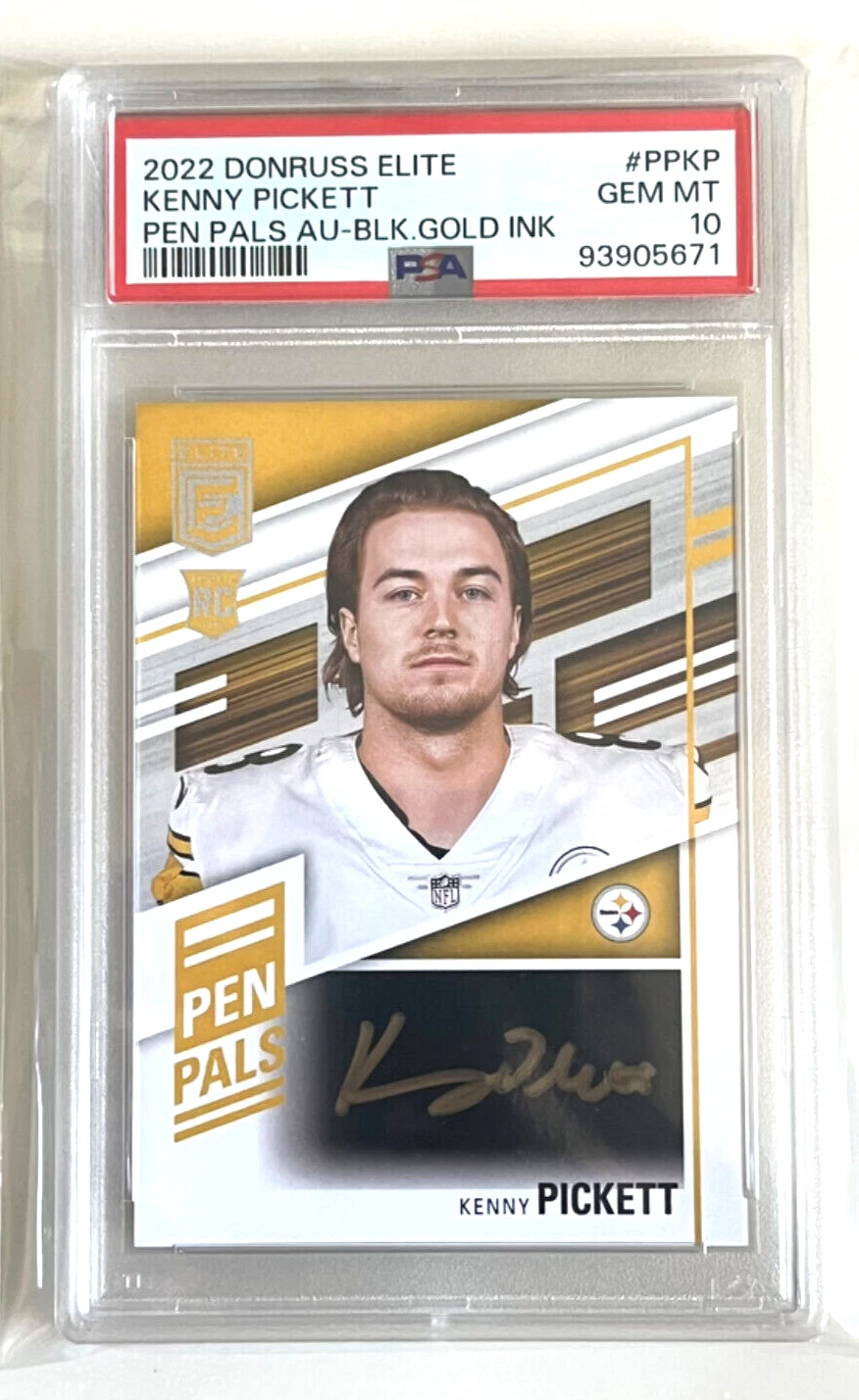 Kenny Pickett Panini Donruss Elite Pen Pals Autographs #PPKP Black Gold Ink