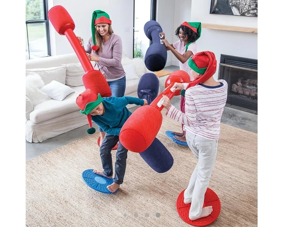 Juego de justas de equilibrio Heartsong con topes inflables, 51”L Boppers, 151/2” de diámetro Foto 2 de 4