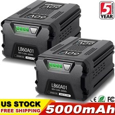2x For Greenworks 60V 5 Ah High Capacity Lithium Battery LB605 LB60A02 LB60A00
