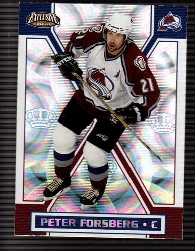 Peter Forsberg COLORADO AVALANCHE 2002-03 esclusiva del Pacifico #40 (EX-MT) - Foto 1 di 2