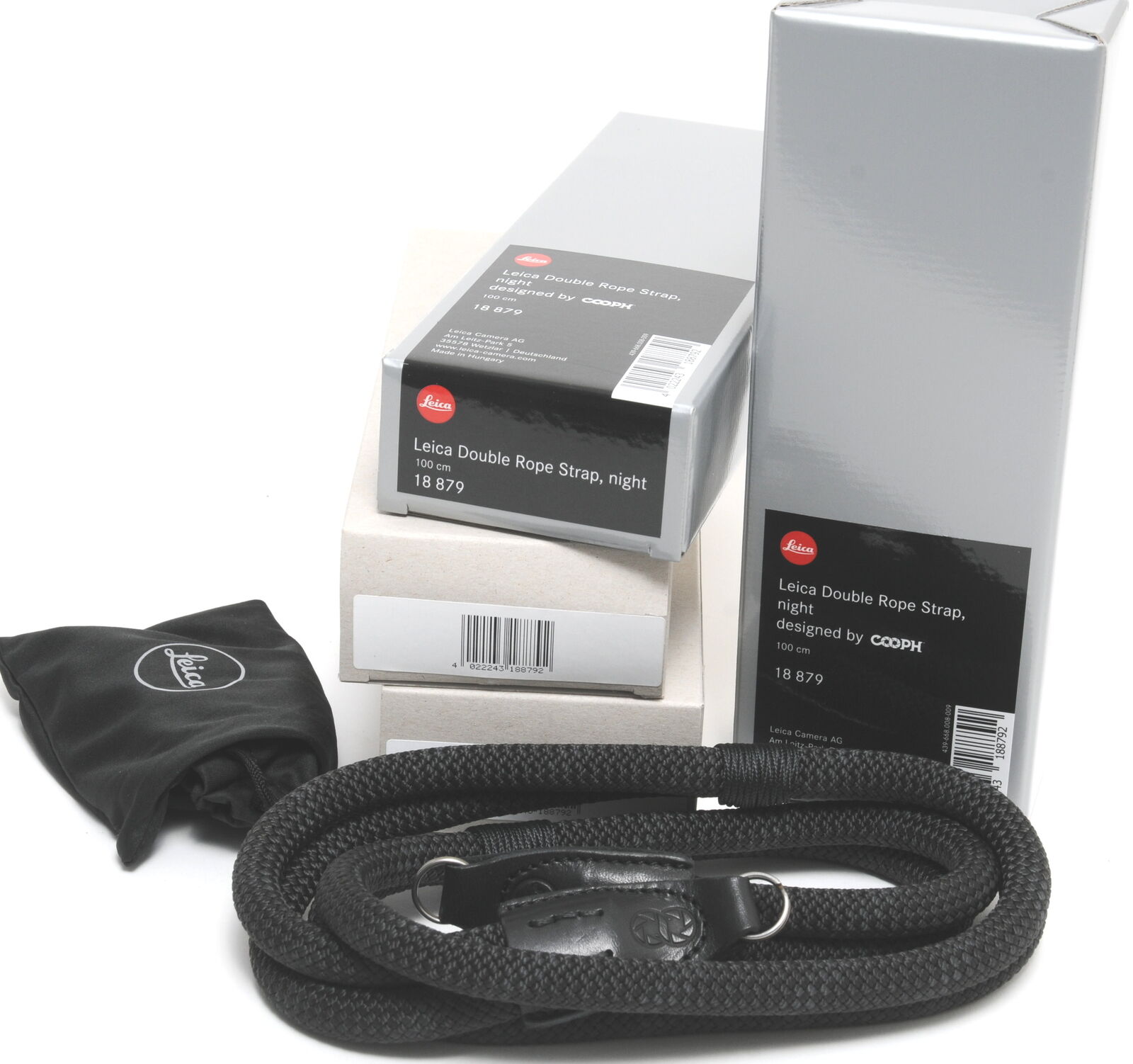 Leica Double Rope Strap created by COOPH, night, 100 cm, Ring SALE 18879