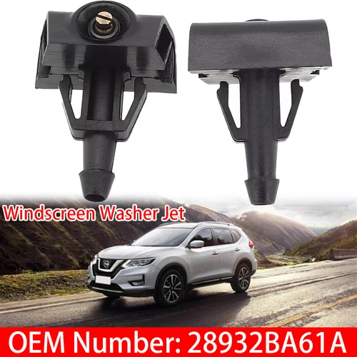 2x Ugello spruzzatore lavavetri anteriore Jet nero per Nissan JUKE F15 2015-2018^ - Foto 13 di 20