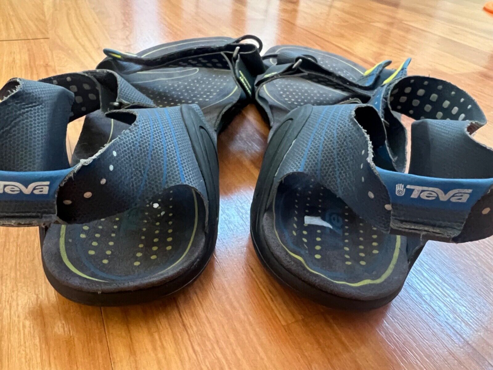 Teva mens Spider Barefoot Sport Sandals S/N 4158 Navy Blue Size 14 ...