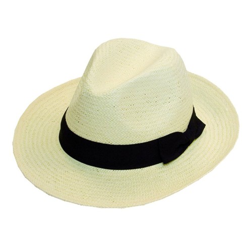 White crushable Packable Straw Panama 