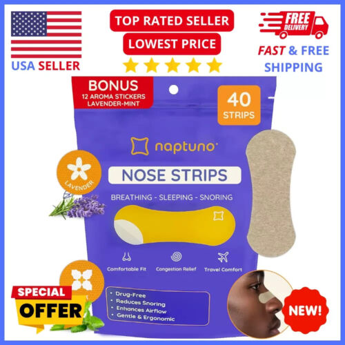 Extra Strength Nasal Strips: Snoring & Congestion Relief for Improved Breathing