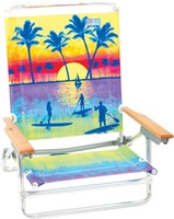 Rio 5 Position Beach Chair Sits Low To The Ground Padded Carry Strap Convenient Rio 5 Position Beach Chair Sits Low To The Ground Padded Carry Strap Convenient
