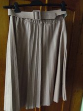 Plissee Rock Faltenrock Kunstleder in Rose` Gr.36/38