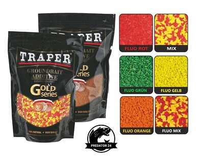 Traper Futterzusatz Crumbs Super Fluo Mix Futter Lockfutter Multicolor 400g