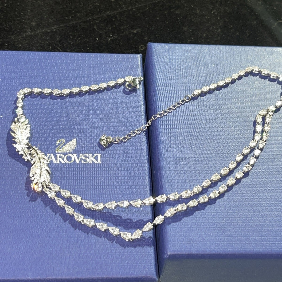 Swarovski 5493404 Nice feather crystal necklace jewelry