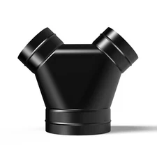 3-Way Duct Splitter, 6"-4" Wye Ducting Connector for Grow Tents and Dryer Vents