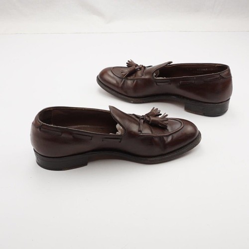 FOOT JOY VTG Tassel Loafers Brown Leather Mens 8A - Picture 2 of 8