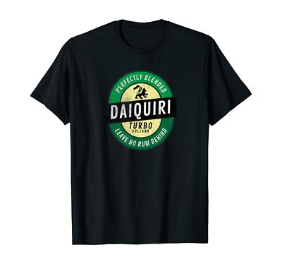 Retro DAIQUIRI ''Leave No Rum Behind'' Vintage T-Shirt by Turbo Volcano *NEW*