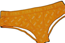 .VINTAGE VICTORIA'S SECRET PINK HIPSTER COTTON PANTY THICK LOGO BAND L