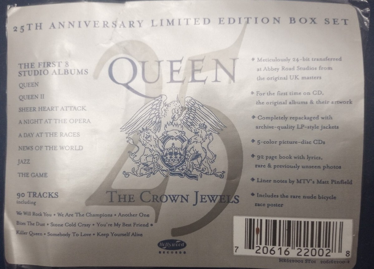 Queen: Crown Jewels Box Set 25th Anniversary 8 CDs, booklet