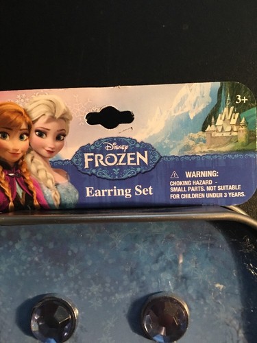 Disney Frozen Earring Set With A Reusable Tin Box Light Blue 3 Pairs - Picture 6 of 10