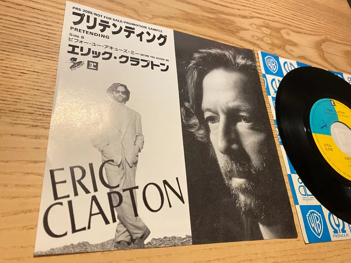 ERIC CLAPTON "PRETENDING / BEFORE YOU ACCUSE ME" 1989 JAPAN  PROMOTIONAL PRS-2085