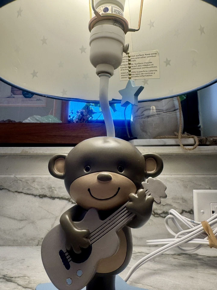 Lámpara de mesa y pantalla Carter's Monkey Collection, ¡funciona!!! Foto 4 de 4