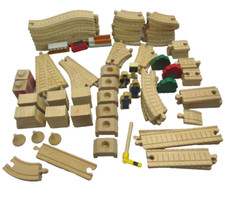 VTG Thomas Friends Clickity Clack Track 86 Pieces Train Cars Supports People