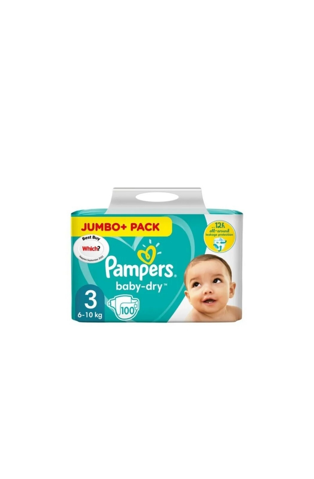 Pampers Baby Dry Nappies, Size 3 -100 Nappies. Jambo Pack
