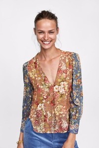 chiffon floral blouse