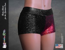NEW Harley Quinn Dany Inspired Combo Black/Red Booty Shorts 