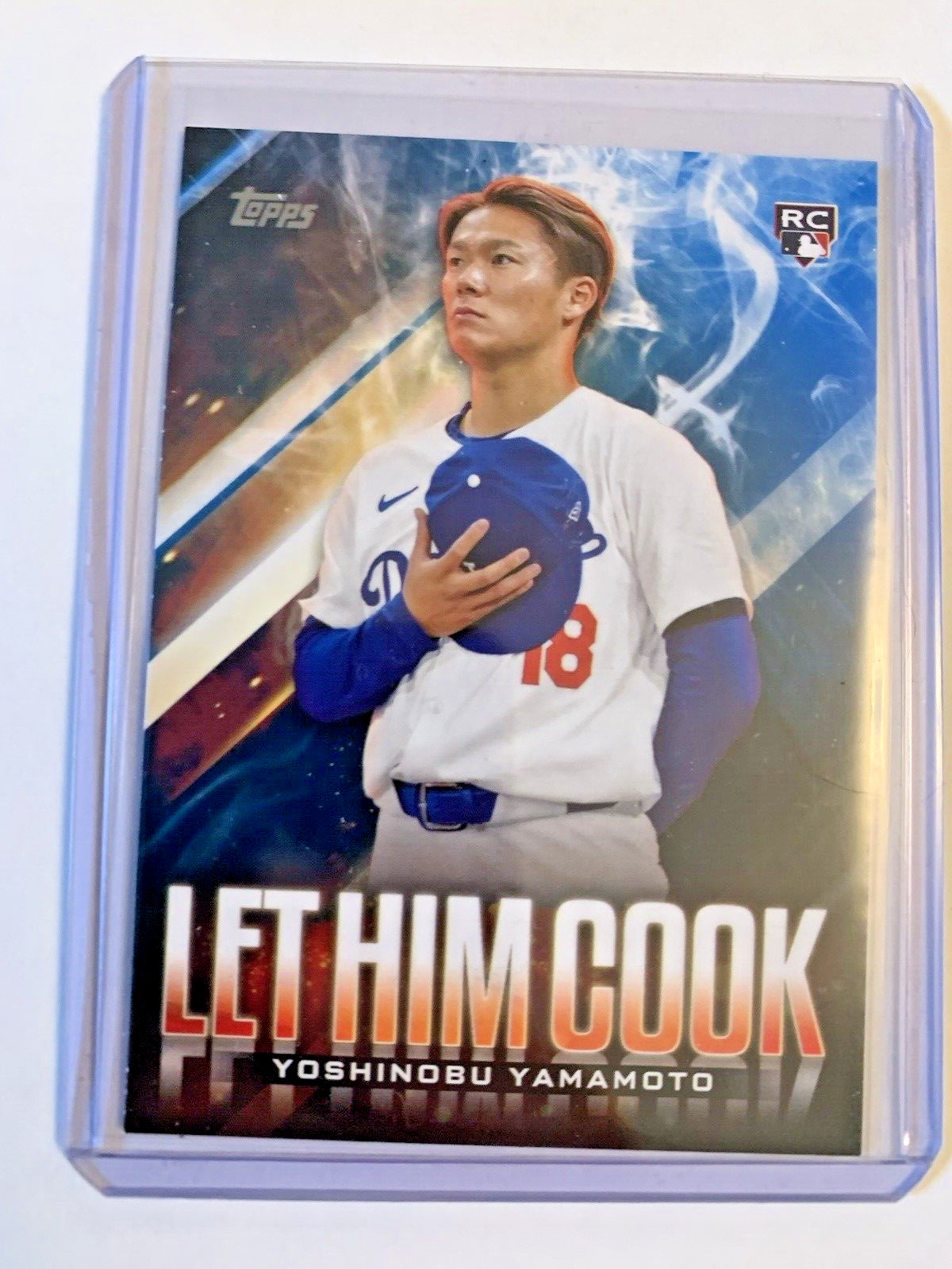 2024 Topps Update Yoshinobu Yamamoto Let Him Cook RC BLUE Parallel Color Match!