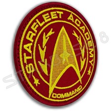 STARFLEET ACADEMY COMMAND PREMIUM TEXTIL AUFN&Auml;HER PATCH mit KLETT und GEGENST&Uuml;CK